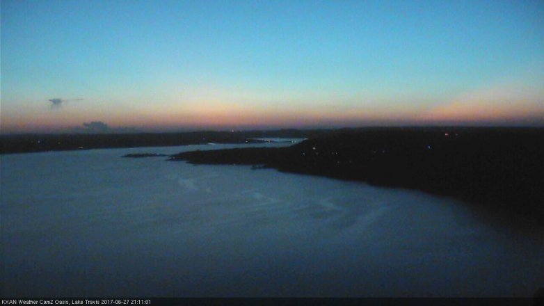Lake Travis webcam, June 27, 2017 8:35 PM CT
