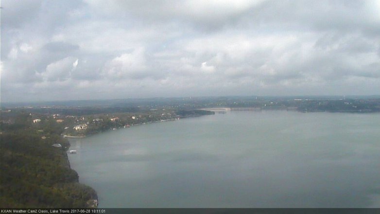 Lake Travis webcam, June 28, 2017 9:20 AM CT