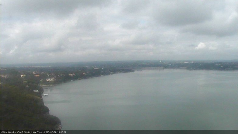 Lake Travis webcam, June 28, 2017 9:25 AM CT
