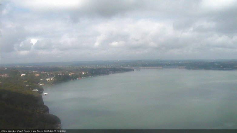Lake Travis webcam, June 28, 2017 9:35 AM CT