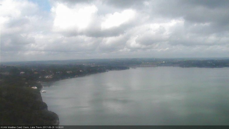 Lake Travis webcam, June 28, 2017 9:40 AM CT