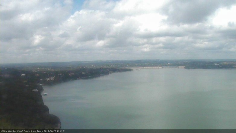Lake Travis webcam, June 28, 2017 10:45 AM CT