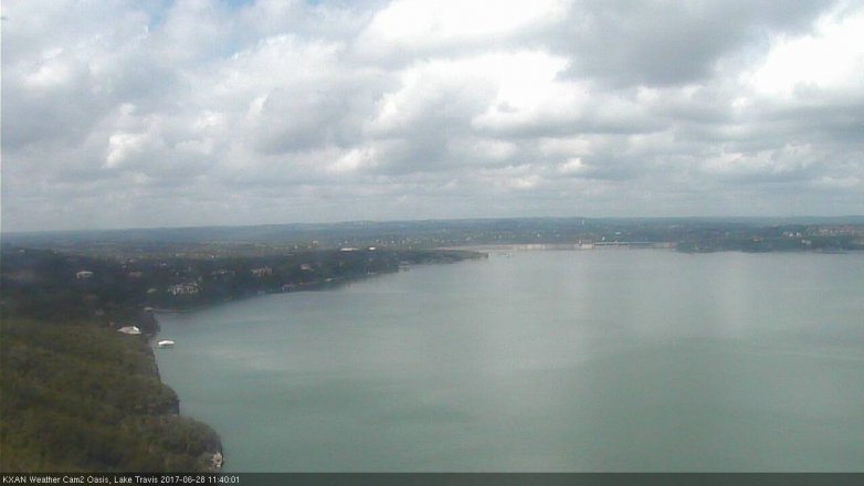 Lake Travis webcam, June 28, 2017 10:50 AM CT
