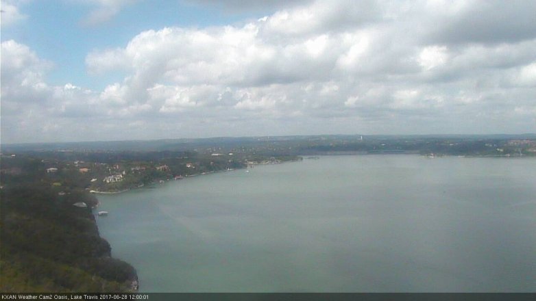 Lake Travis webcam, June 28, 2017 11:20 AM CT