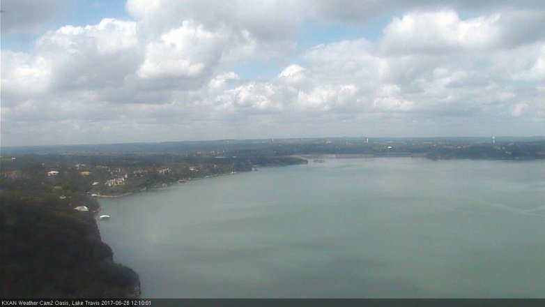 Lake Travis webcam, June 28, 2017 11:40 AM CT