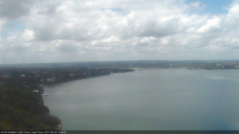 Lake Travis webcam, June 28, 2017 11:45 AM CT