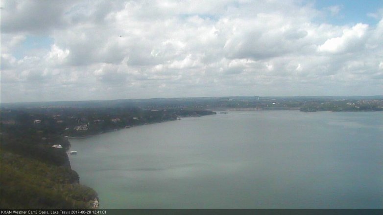 Lake Travis webcam, June 28, 2017 12:10 PM CT