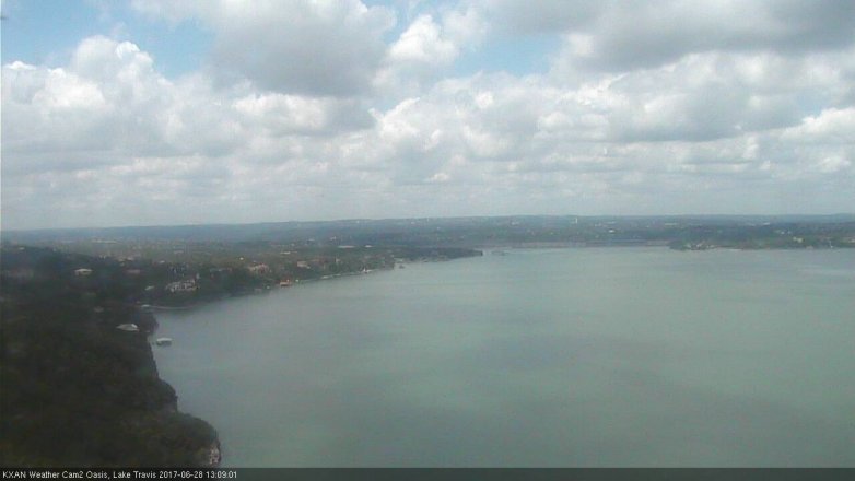 Lake Travis webcam, June 28, 2017 12:40 PM CT