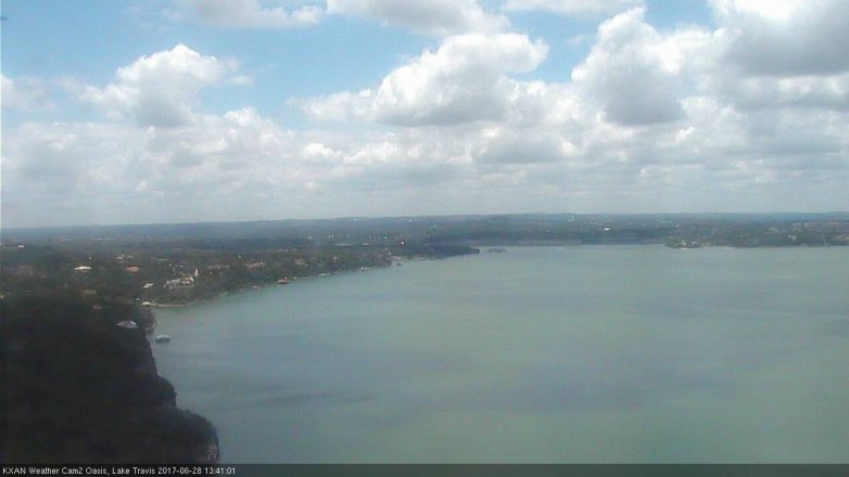 Lake Travis webcam, June 28, 2017 1:00 PM CT