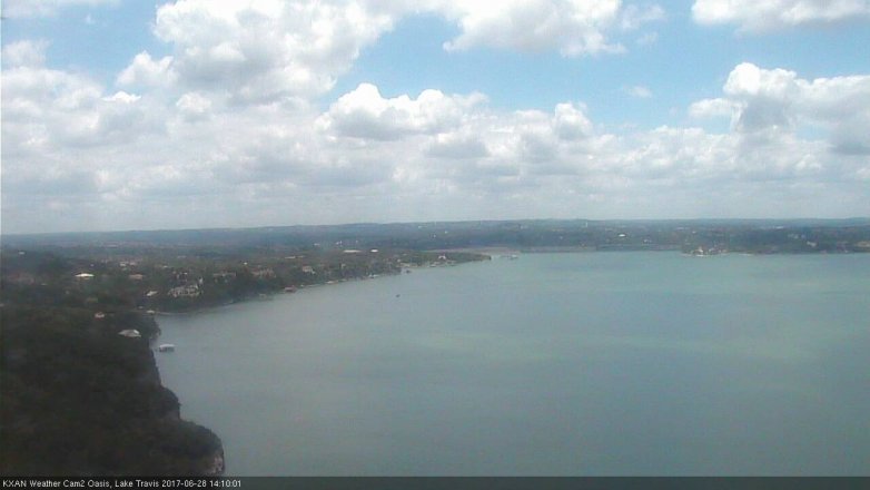 Lake Travis webcam, June 28, 2017 1:25 PM CT