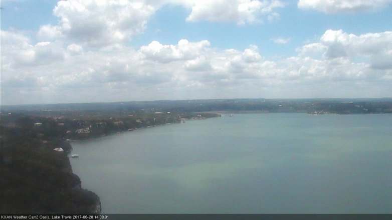 Lake Travis webcam, June 28, 2017 1:30 PM CT