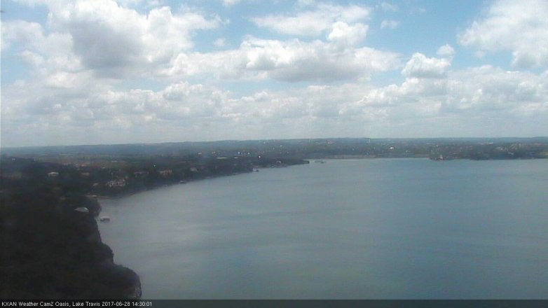 Lake Travis webcam, June 28, 2017 1:35 PM CT