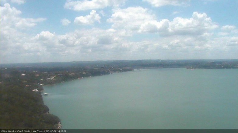 Lake Travis webcam, June 28, 2017 1:45 PM CT