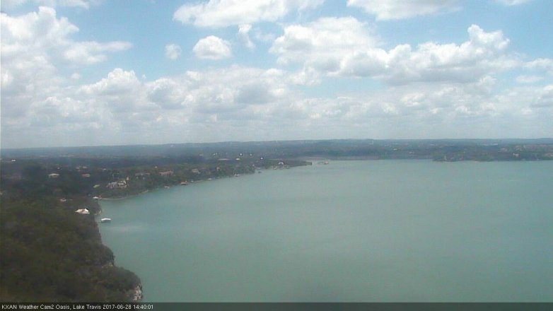 Lake Travis webcam, June 28, 2017 1:50 PM CT