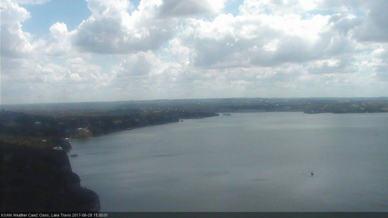 Lake Travis webcam, June 28, 2017 2:45 PM CT