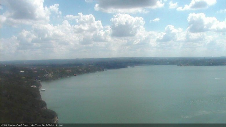 Lake Travis webcam, June 28, 2017 3:40 PM CT