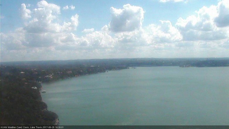 Lake Travis webcam, June 28, 2017 4:00 PM CT