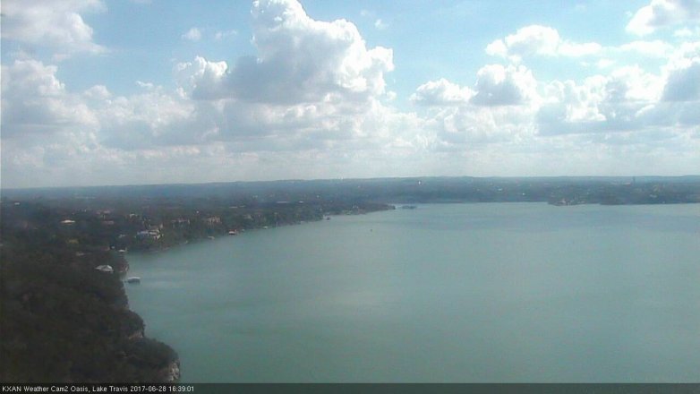 Lake Travis webcam, June 28, 2017 4:05 PM CT