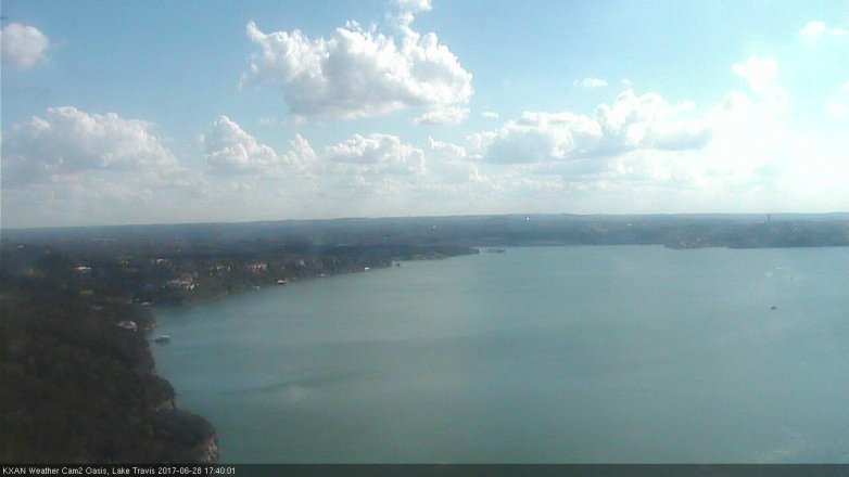 Lake Travis webcam, June 28, 2017 4:55 PM CT