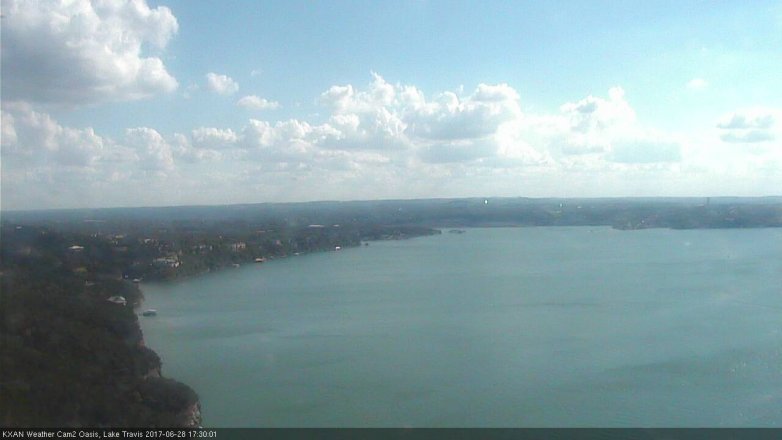 Lake Travis webcam, June 28, 2017 5:00 PM CT