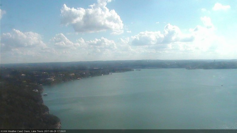 Lake Travis webcam, June 28, 2017 5:05 PM CT