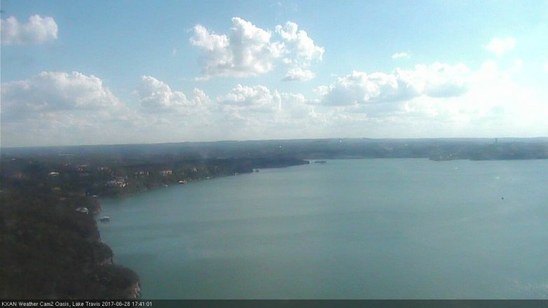 Lake Travis webcam, June 28, 2017 5:10 PM CT