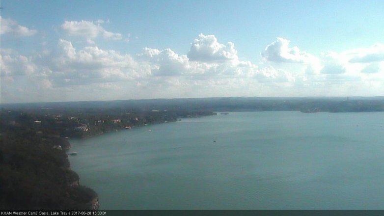 Lake Travis webcam, June 28, 2017 5:15 PM CT