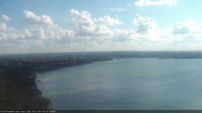 Lake Travis webcam, June 28, 2017 5:20 PM CT