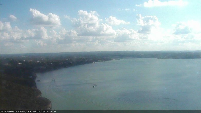 Lake Travis webcam, June 28, 2017 5:40 PM CT