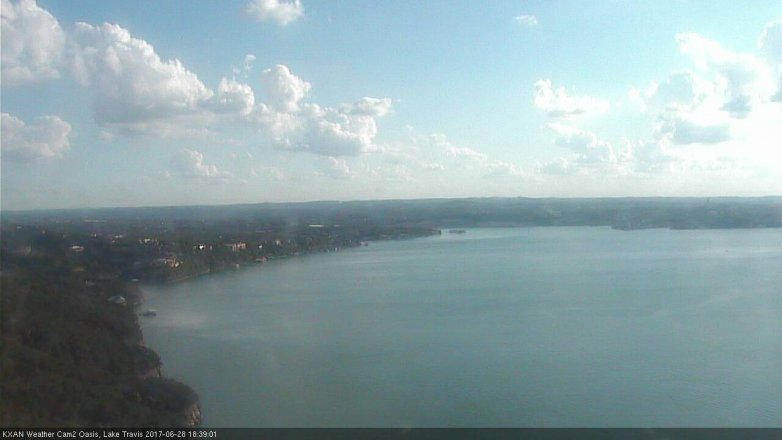 Lake Travis webcam, June 28, 2017 6:00 PM CT