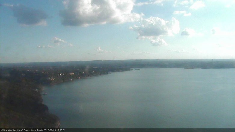 Lake Travis webcam, June 28, 2017 6:25 PM CT