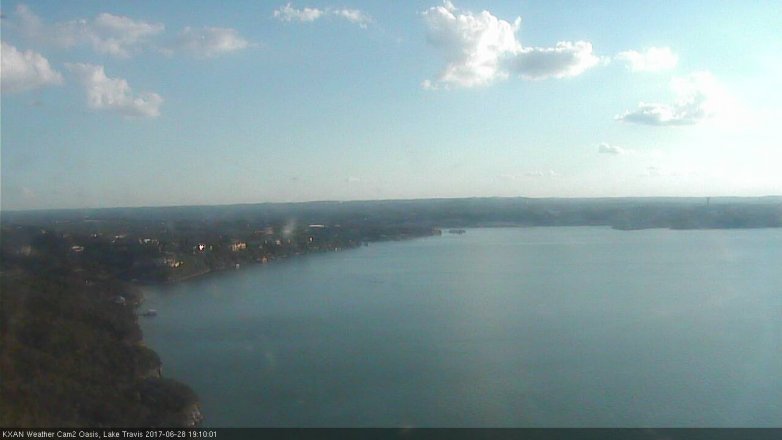 Lake Travis webcam, June 28, 2017 6:35 PM CT