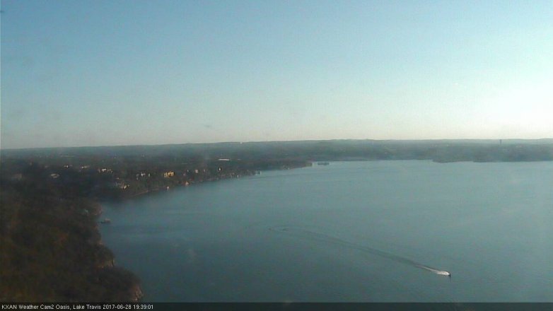 Lake Travis webcam, June 28, 2017 6:45 PM CT