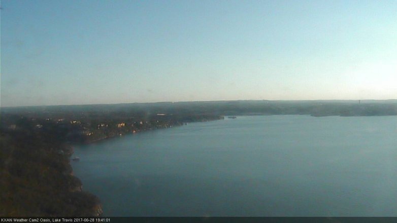 Lake Travis webcam, June 28, 2017 6:50 PM CT