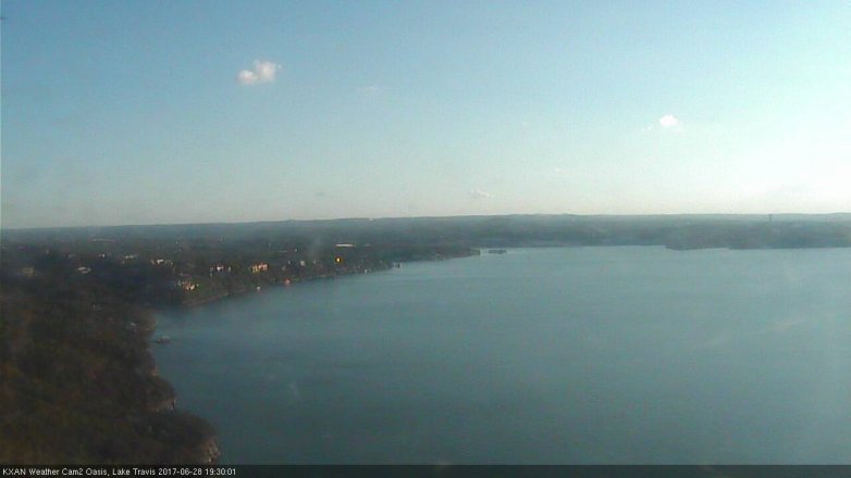 Lake Travis webcam, June 28, 2017 7:00 PM CT