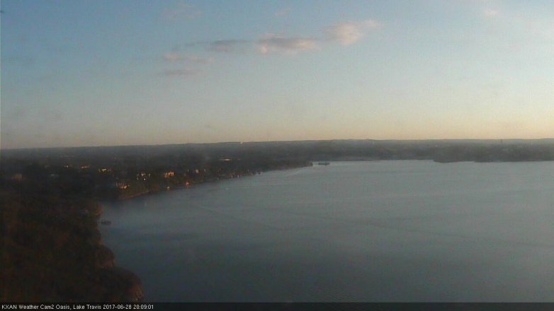 Lake Travis webcam, June 28, 2017 7:15 PM CT