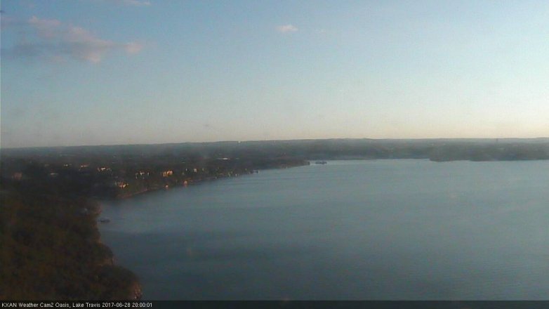 Lake Travis webcam, June 28, 2017 7:30 PM CT