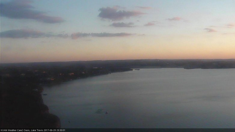 Lake Travis webcam, June 28, 2017 7:55 PM CT