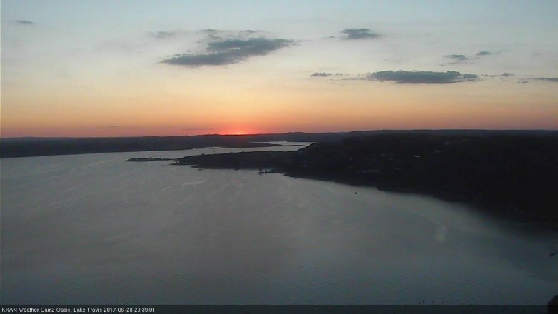 Lake Travis webcam, June 28, 2017 8:10 PM CT