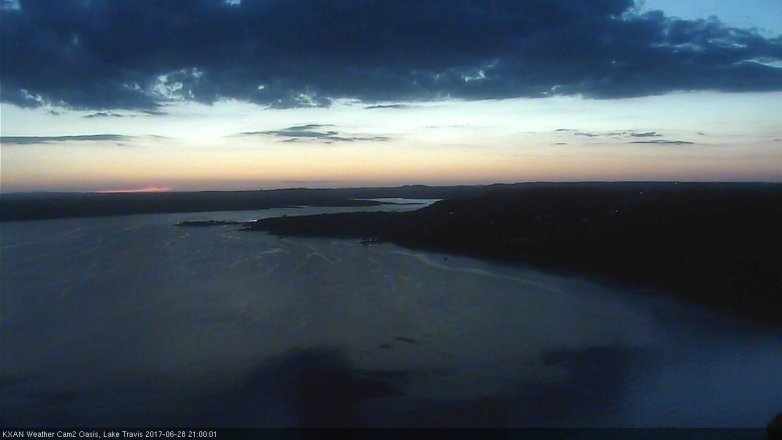 Lake Travis webcam, June 28, 2017 8:15 PM CT