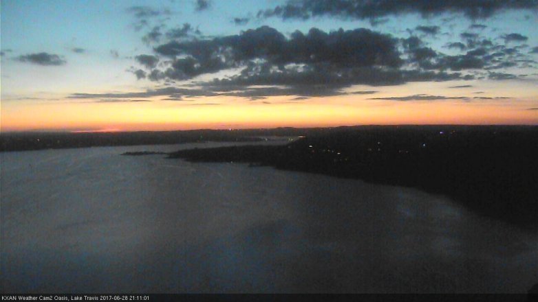 Lake Travis webcam, June 28, 2017 8:40 PM CT
