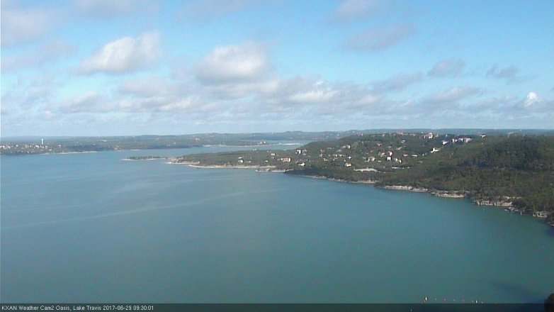 Lake Travis webcam, June 29, 2017 9:00 AM CT