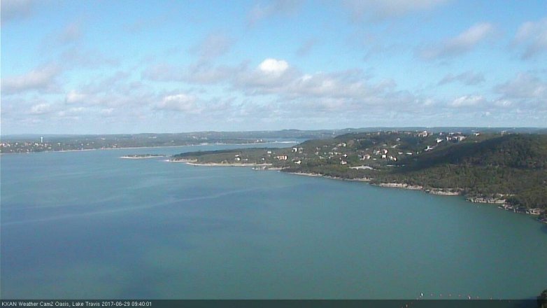 Lake Travis webcam, June 29, 2017 9:05 AM CT
