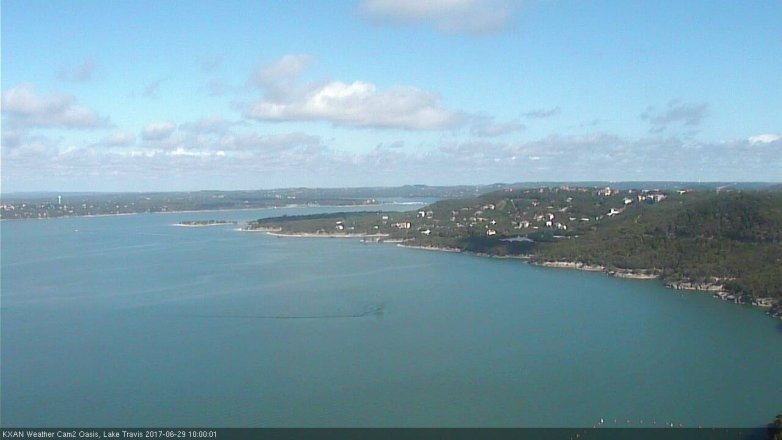 Lake Travis webcam, June 29, 2017 9:20 AM CT