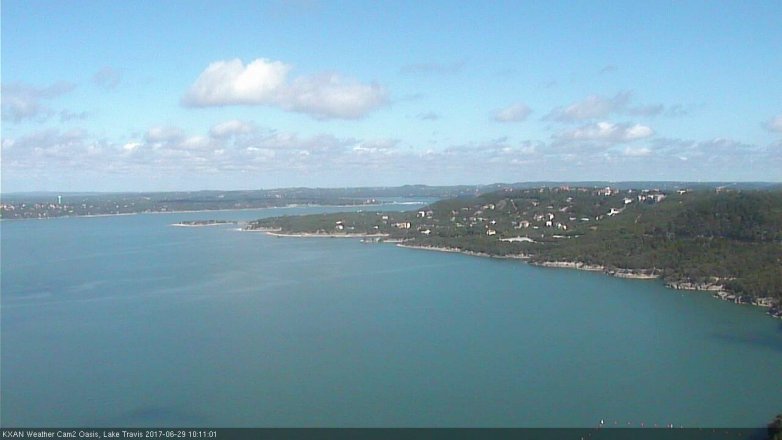Lake Travis webcam, June 29, 2017 9:40 AM CT