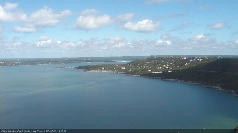 Lake Travis webcam, June 29, 2017 10:00 AM CT