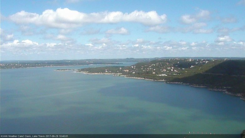 Lake Travis webcam, June 29, 2017 10:10 AM CT
