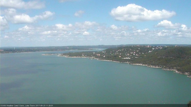Lake Travis webcam, June 29, 2017 10:45 AM CT