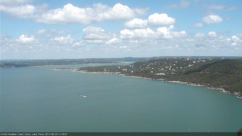 Lake Travis webcam, June 29, 2017 11:00 AM CT