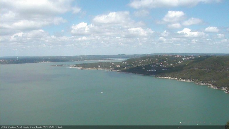 Lake Travis webcam, June 29, 2017 11:10 AM CT